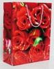 Бумажные пакеты с ручками 26x33+10 из ламинированной бумаги (Москва, S010, Красные розы ) Корея